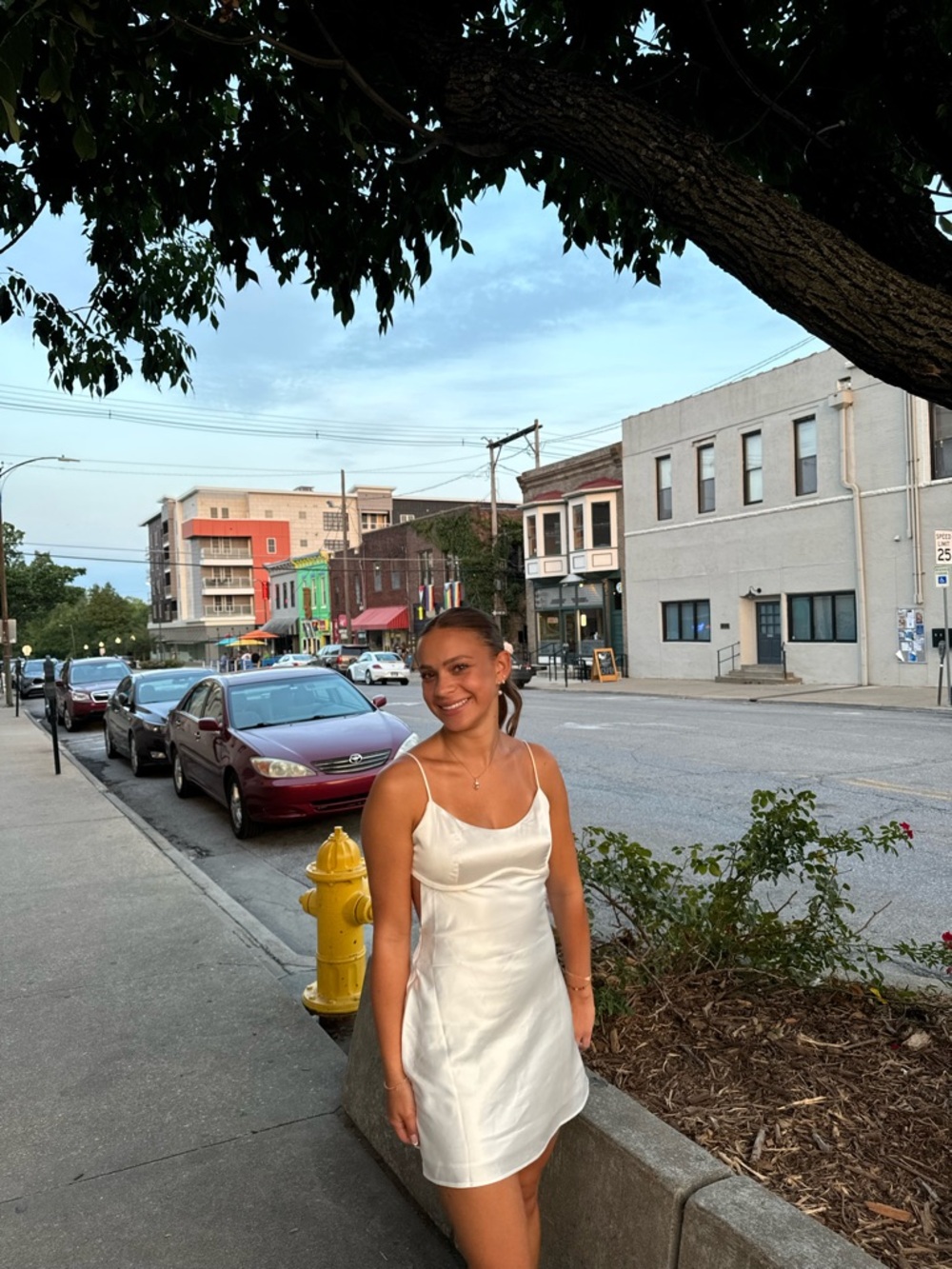 Princess Polly Ivory Satin Slip Dress